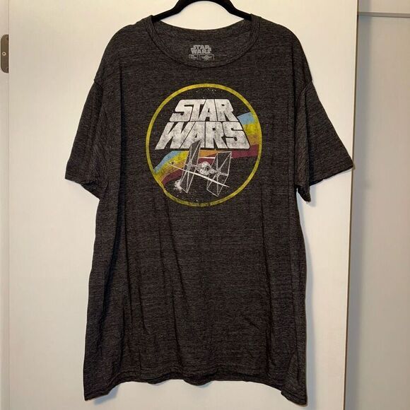Star Wars Unisex Charcoal Gray Graphic Tee Size XXL EUC - Picture 1 of 11